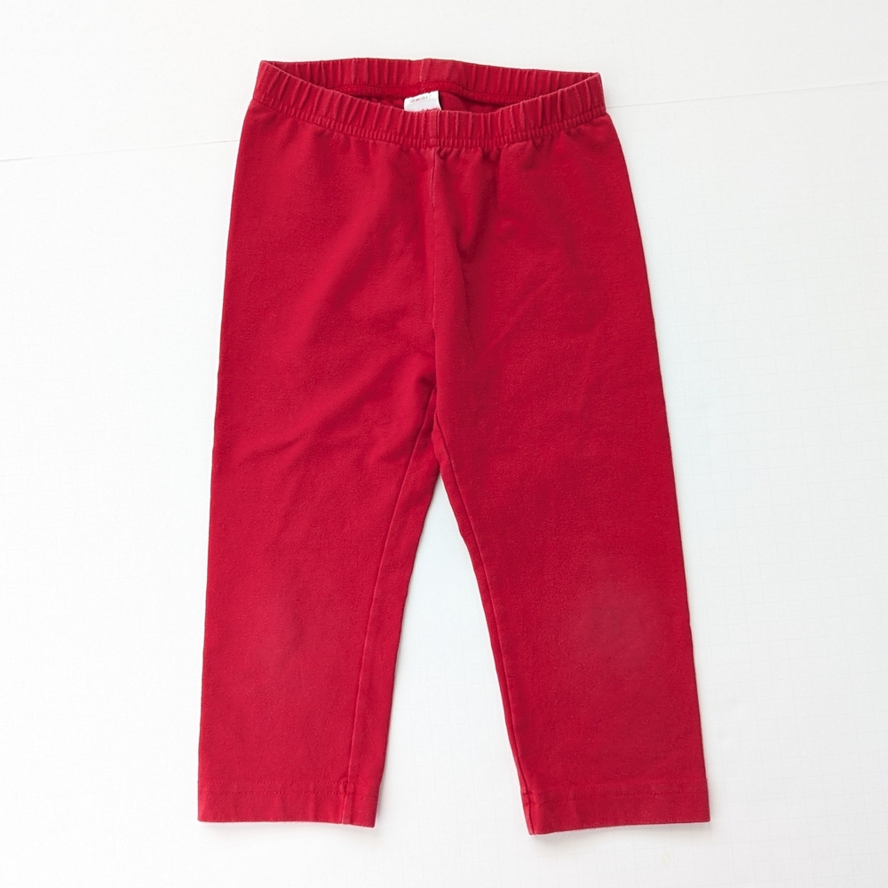 Hanna Andersson Red Kids Crop Leggings 120